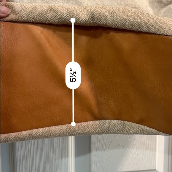 Anthropologie Vacay Tan Linen Shoulder Tote Bag Beach Vacation Bag - Picture 9 of 15